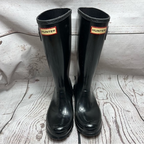 Hunter Rain Boots Original Tall Gloss Black - Picture 2 of 7
